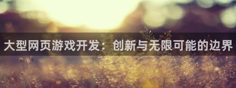 沐鸣2注册网站：大型网页游戏开发：创新与无限可能的边界
